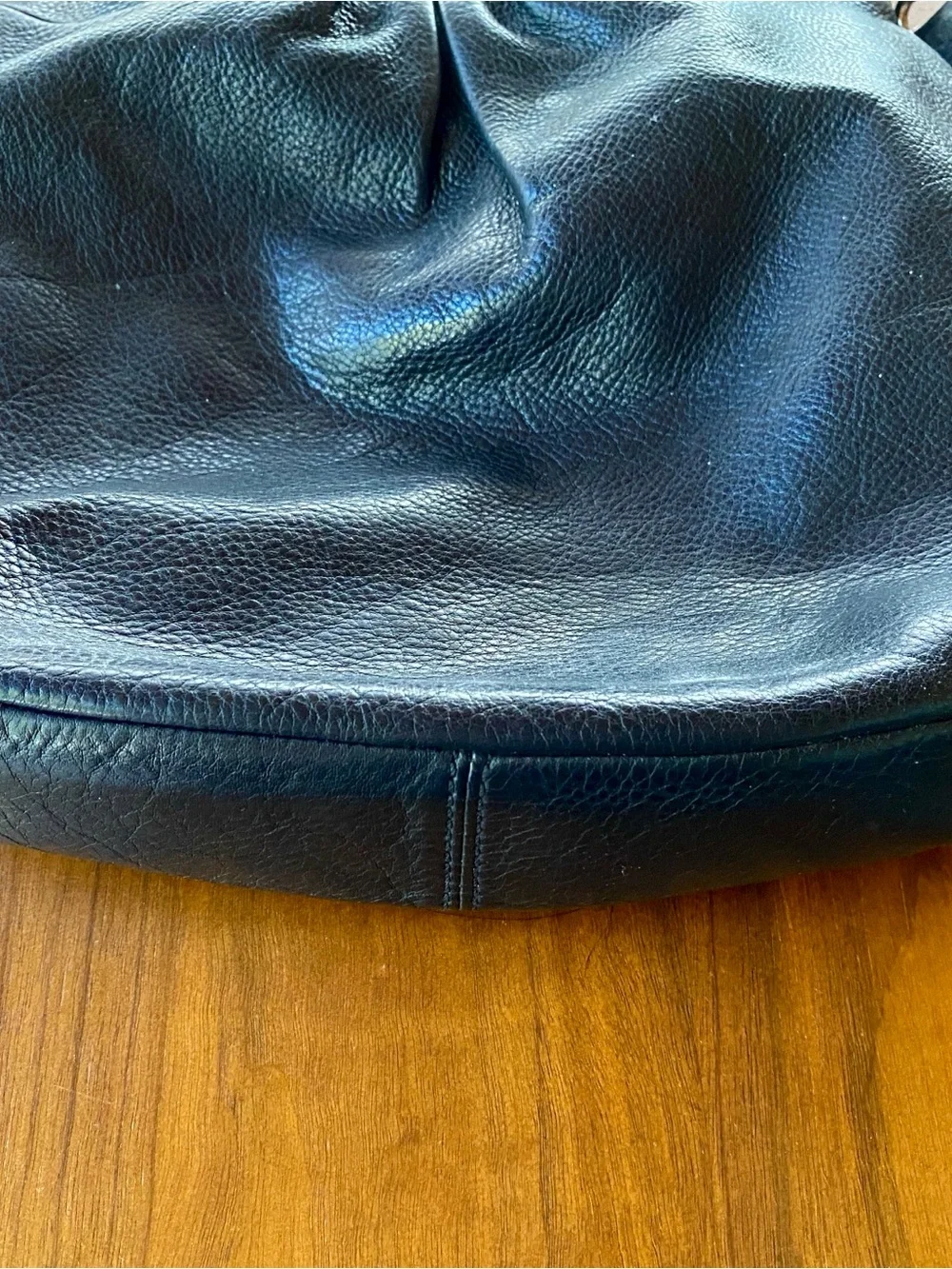 Marc by Marc Jacobs Leather Classic Q Hillier Hobo Shoulder Crossbody Bag Black